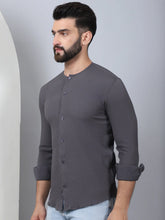 Self Design Cotton Blend Casual Shirt for Men-SF-963Grey
